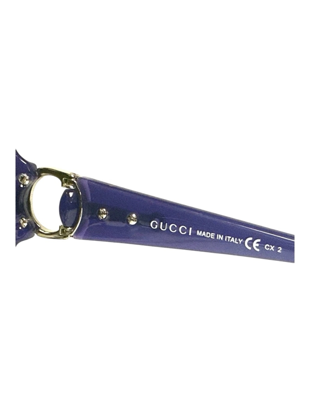 New in Case Gucci Oversized Purple Gradient Lens Women's Sunglasses GG 3105/S - Picture 5 of 6